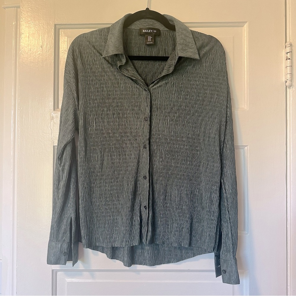 Bailey 44 Button Down Crinkle Button Down Blouse … - image 1